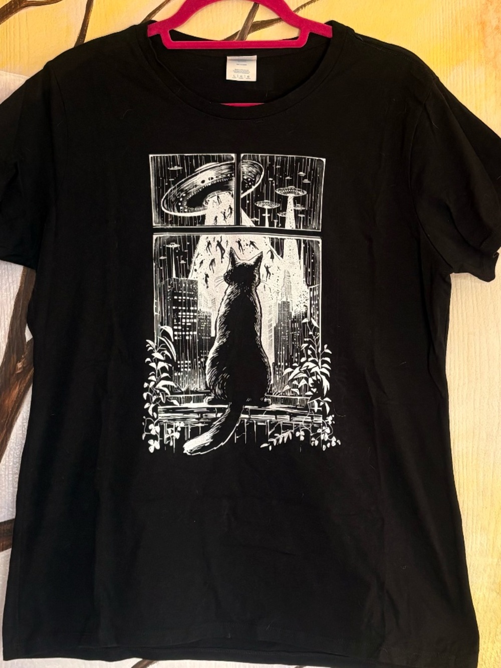 Alien Invasion with Cat T-Shirt